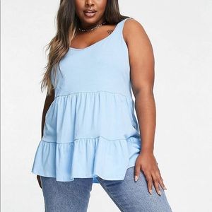 NWOT New Look Tiered Cami Bright Blue